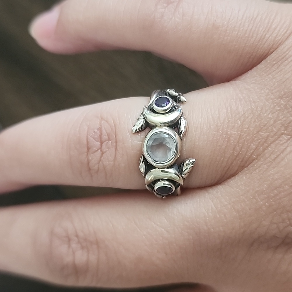 Sterling Silver Moon Ring